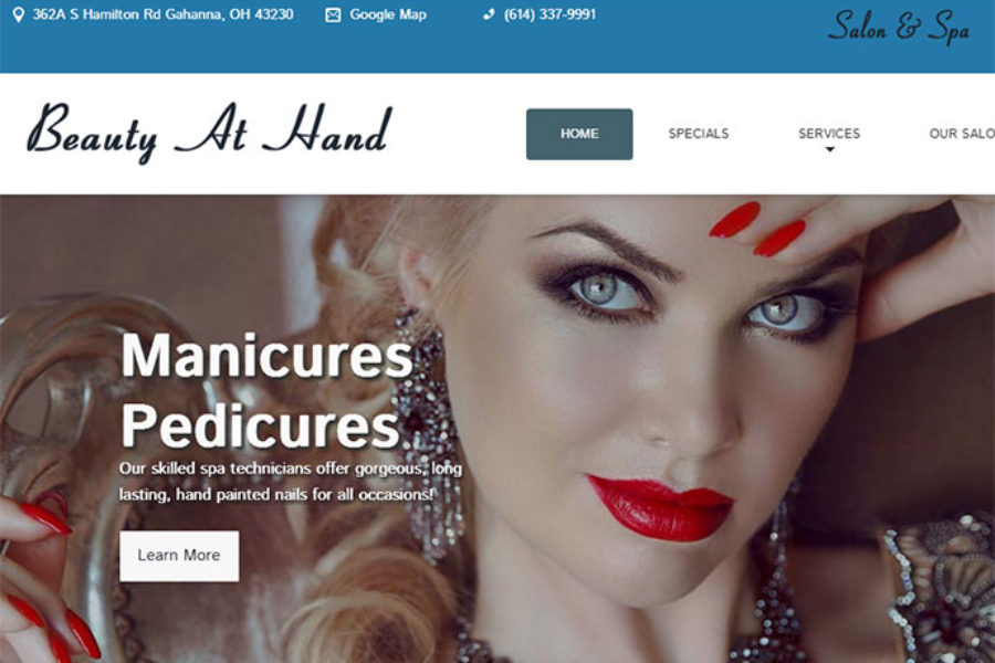 WordPress website design for Gahanna Salon & Day Spa!