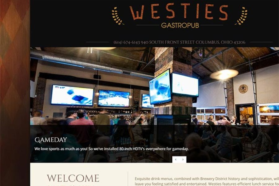 Website Design for Columbus Restaurant Bar Pub