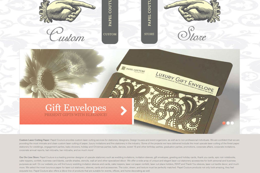 eCommerce Website Design for Papel Couture