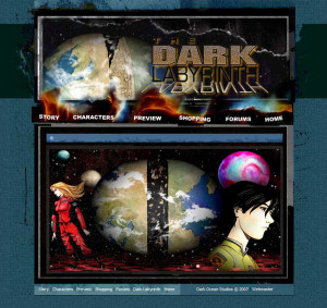 Custom CSS website design for comic book author.