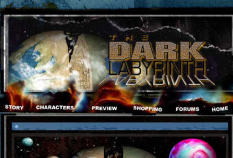 Custom CSS website design for comic book author.