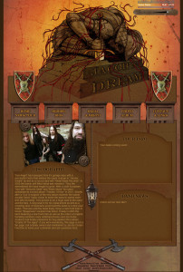 Website design for Columbus Ohio rock band.