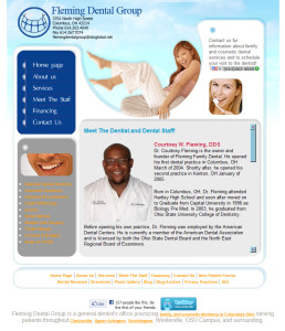 Website design for Columbus, Ohio dental office.