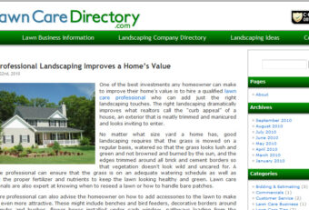 Lawn Care Directory Custom Website Design