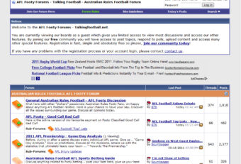 vBulletin forum website design.