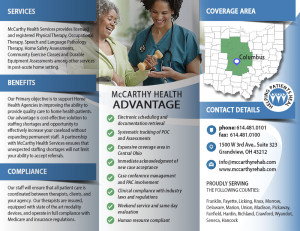 Tri-Fold Brochure Print Design for McCarthy Health Services