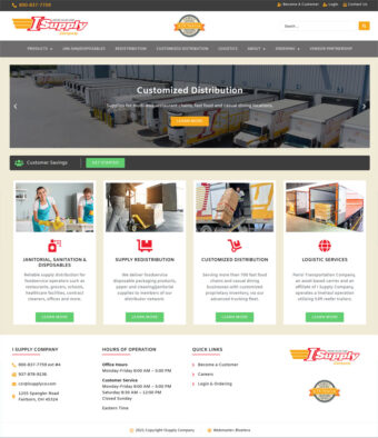 ISupply Company WordPress Website Deisgn by Bluetera