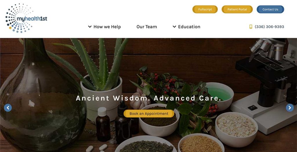 MyHealth1st Custom Website Design Snippet